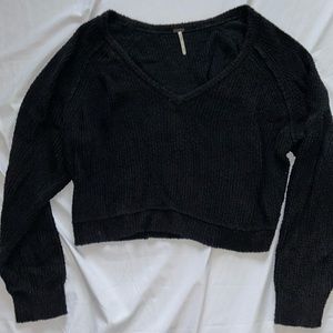 Free People cropped v-neck sweater